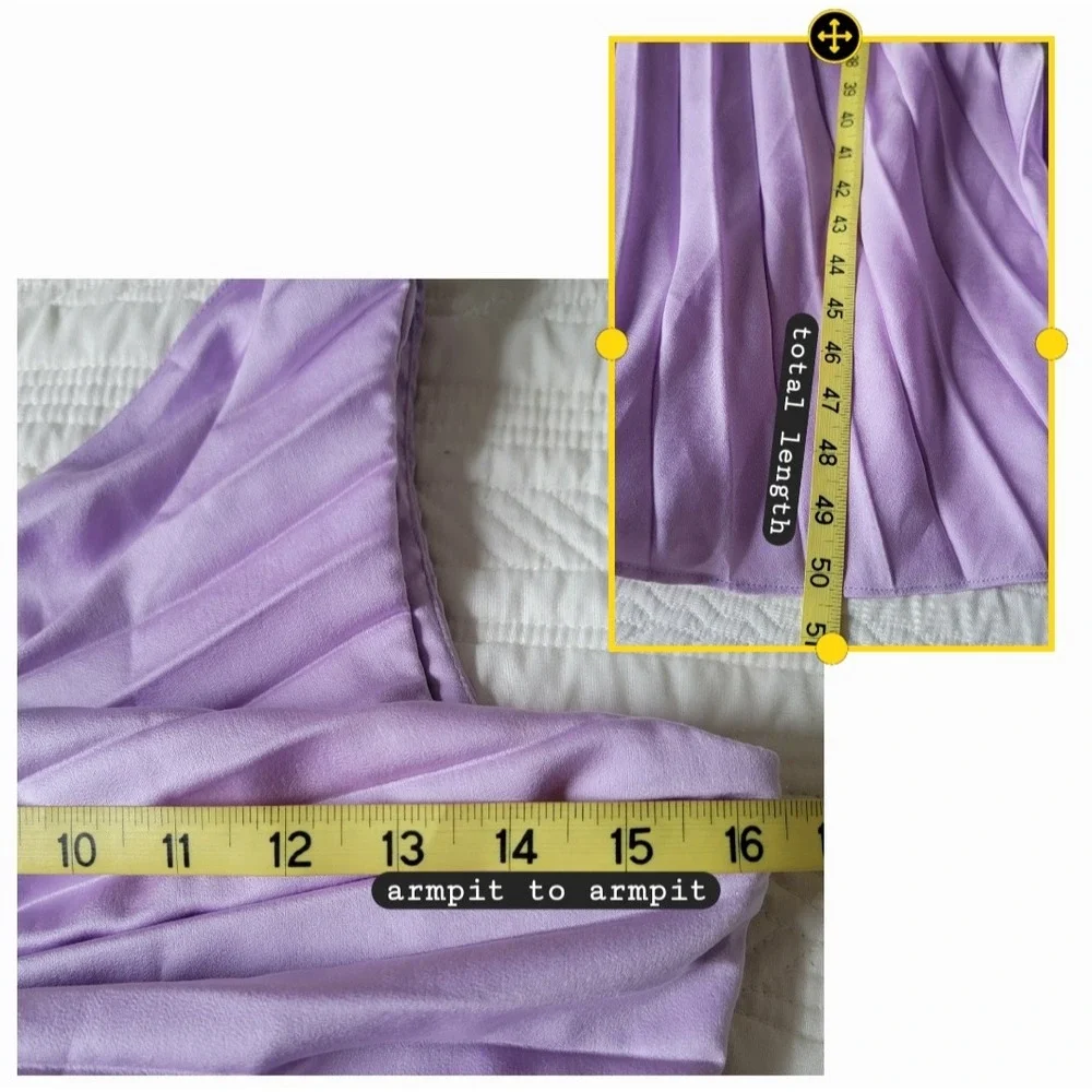 Hello Molly‎ One Shoulder Pleated Season Of Weddings Maxi Dress Lilac Small - Picture 7 of 12